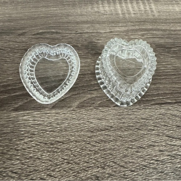 Vintage HOMCO Trinket Jewelry Box Heart-Shaped Cut Glass With Lid Romantic - Picture 10 of 12